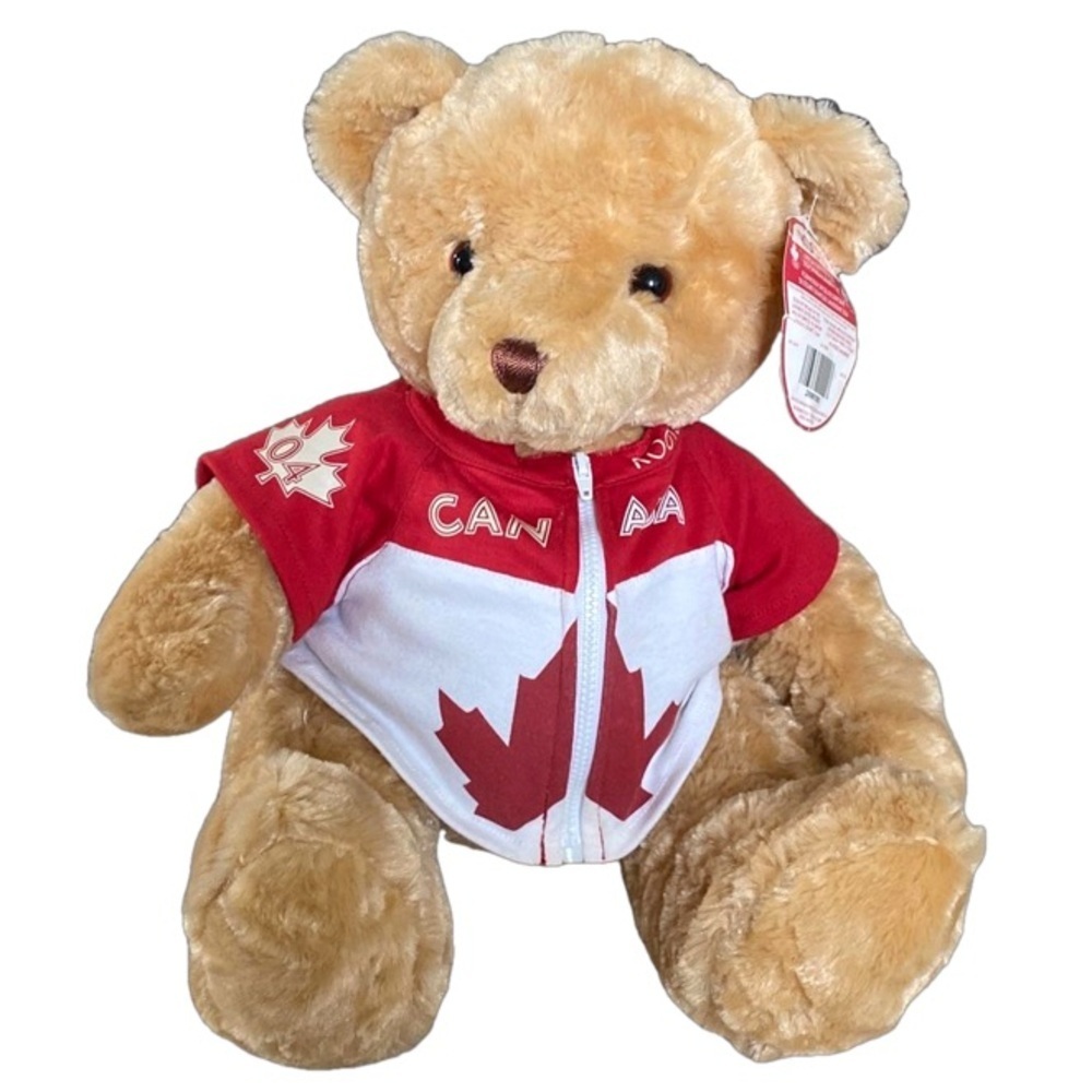 NWT Roots Olympic Bear 2004 Canada 15” Plush OS